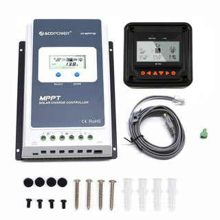 ACOPOWER Midas 40A MPPT Solar Charge Controller with Remote Meter - USA Adventure Gear